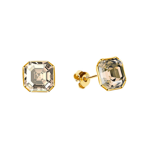 Sudraba auskari "Imperial (Golden Shadow)" ar Swarovski™ kristāliem